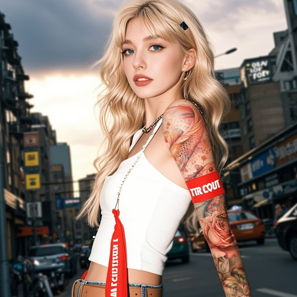 10 ark tatueringsdekaler - Blandade designer, vattentäta