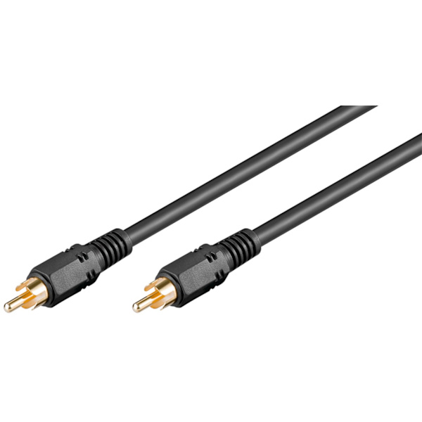 Koaxial digital ljudanslutningskabel, RCA S/PDIF, dubbelskärmad