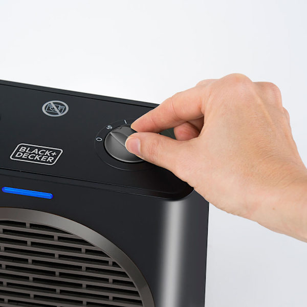 Keramisk Värmefläkt 1500W Svart