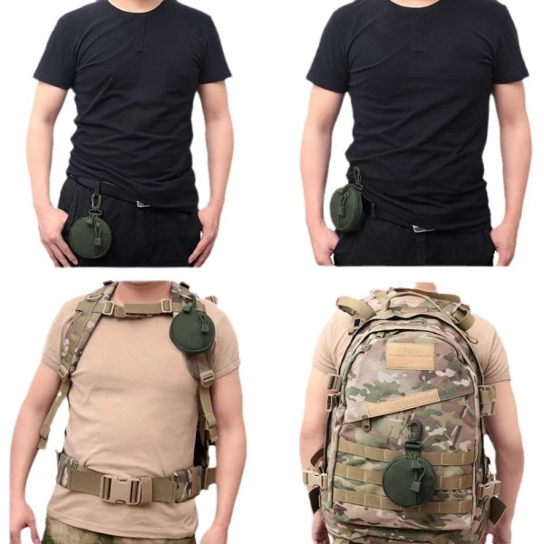 Bærbar Mini Tactical Pocket Wallet Sort