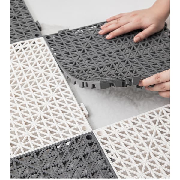 12-pack snöflinga urholkad avloppsmatta Grey Grey
