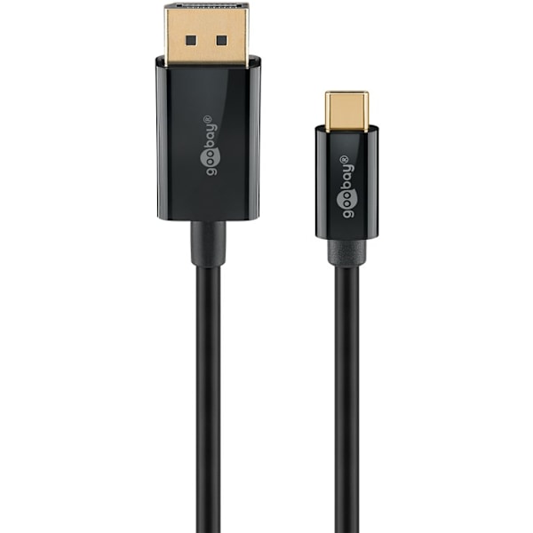 USB-C™-till-DisplayPort™-kabel 4K @ 60 Hz, 1 m, svart