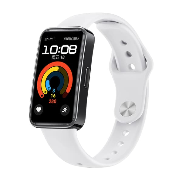 Silikonerem til Huawei Band 9 - Komfortabel og sikker White White
