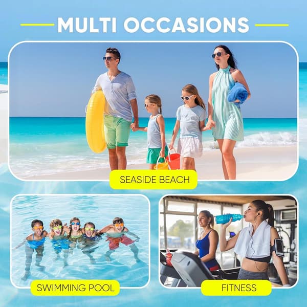 Mesh Strandryggsäck - Lättvikts Dragsko Väska i Polyester med Vattenflaska & Nyckelfickor