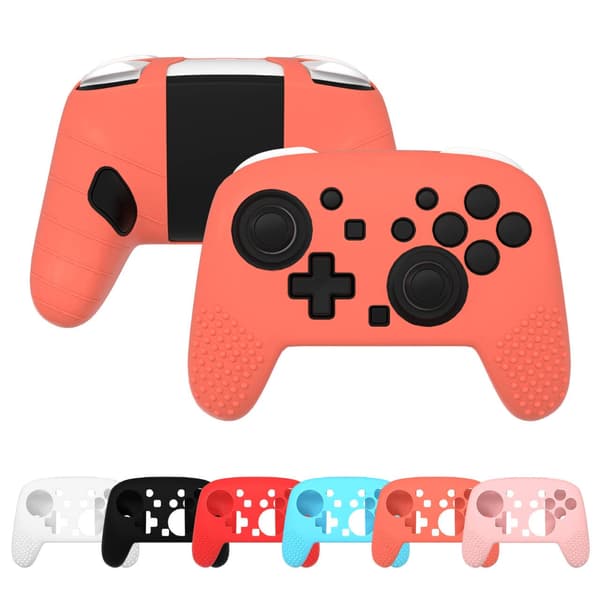 Silikonskyddsfodral kompatibelt med Switch 2 Pro Controller - 2-pack: Förbättrat grepp och skydd Orange Orange