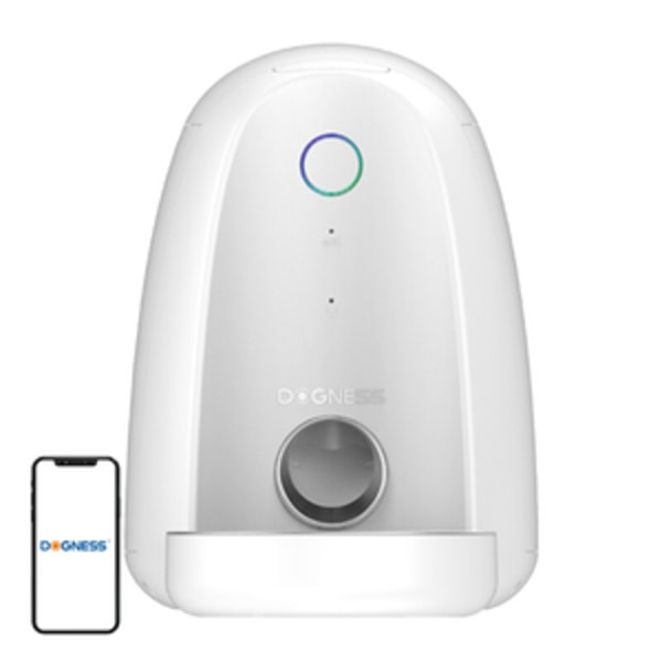 Automatisk foder til kæledyr med metalskål WIFI mini Dogness (hvid)