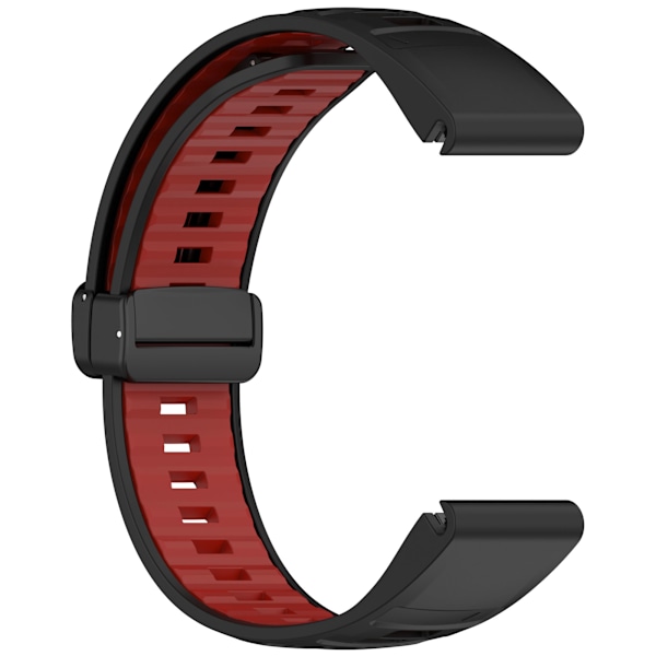 Ranneke Garmin-älykellolle Musta + punainen 22 mm