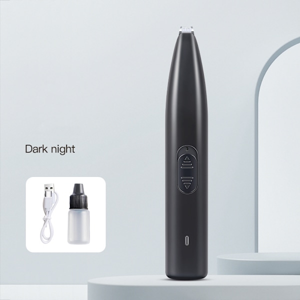 Pet neglesliber med genopladeligt batteri Sort