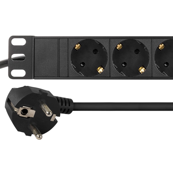 Power strip 9xCEE 7/3 1xCEE 7/7 increased touch protect 3m