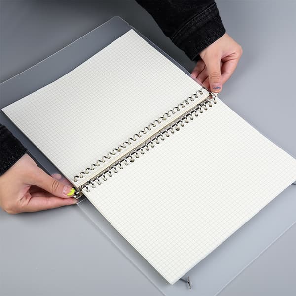 Transparent Binder, 8-Huls Genopfyldelig Notesbog A5 A5