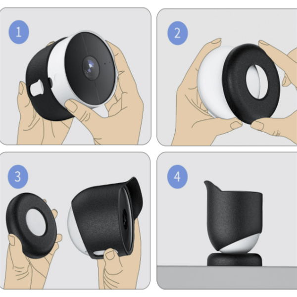 Skyddande Silikonfodral för Google Nest Cam White White
