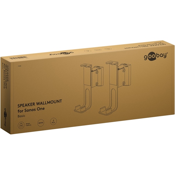 Seinäteline kaiuttimille One Sound Flex, valkoinen