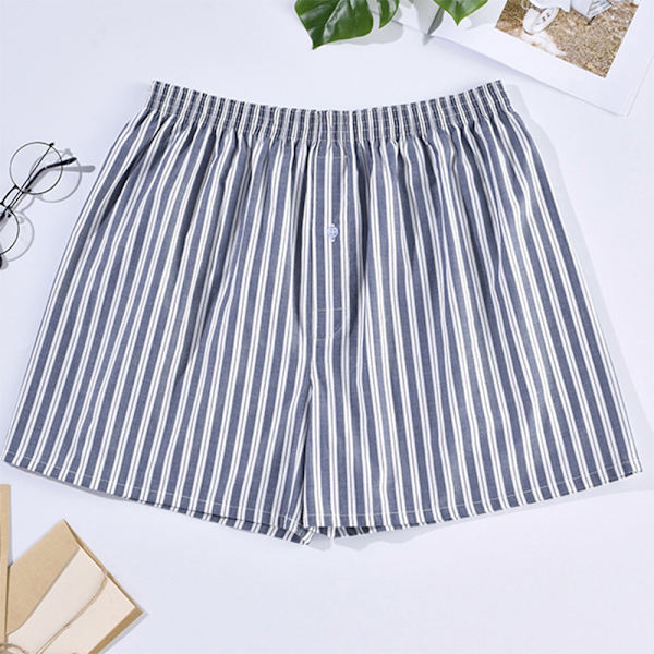 Lös boxershorts i vävd bomull för män 5-pack M