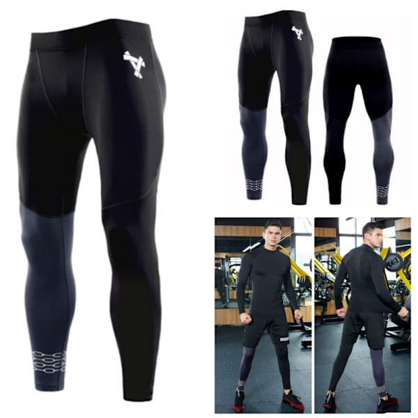 Mænds Sports Fitness Running Base Layer Bukser S