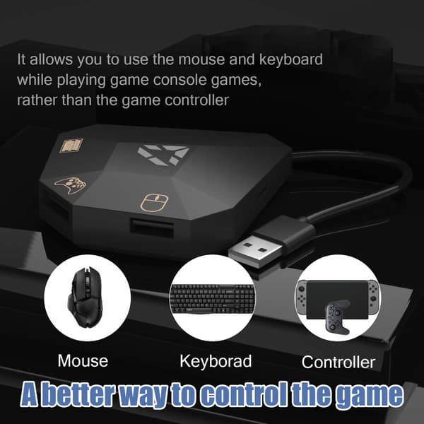 INF Mus/tastatur adapter Nintendo Switch, PS4, Xbox One/360, PS3