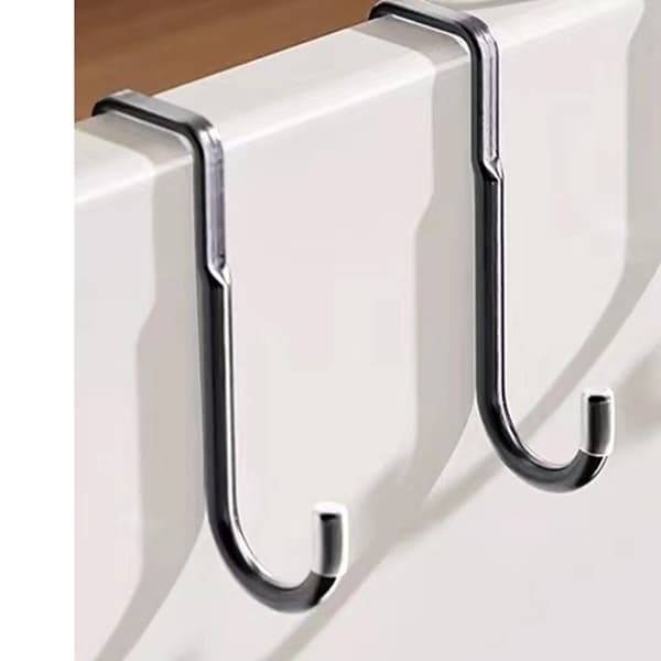 Dobbelt S-formet krog - 2,5 cm, 2 stk. Rustfrit stål, alsidig ophængning Black Black