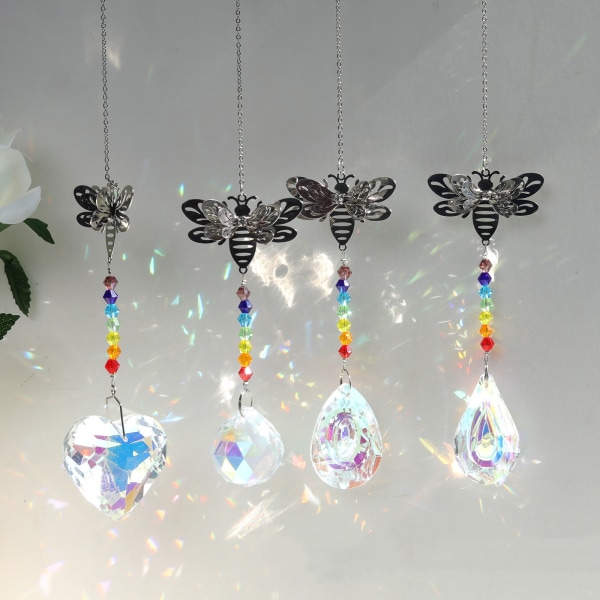 Crystal Ornament Crystal Riippuvat koristeet 4-osainen