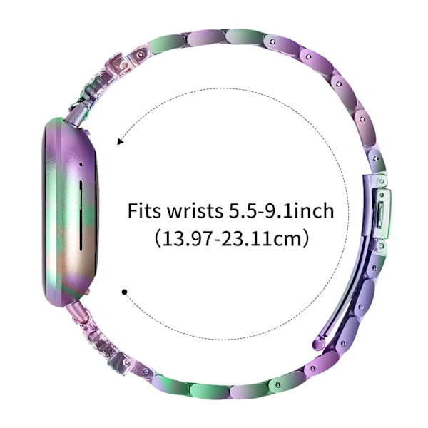 Kimalteleva kolmen helmen kruunu ranneke Fitbit Versa 3/4/Sense 2:lle