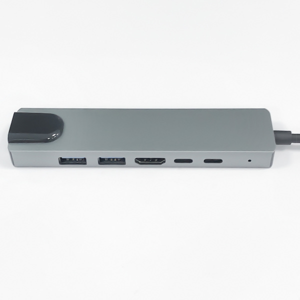 6 osaa 1  C-tyypin  Hub Dock adapteri Grey Grey