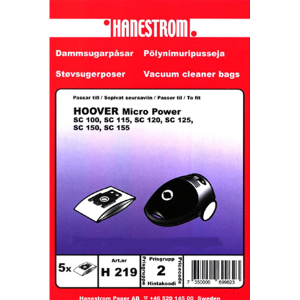 Dammsugarpåsar HOOVER MICRO POWER