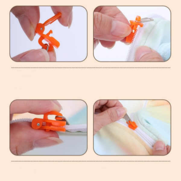 Fix A Zipper (6-pack) - Universal dragkedja reparationssats Orange