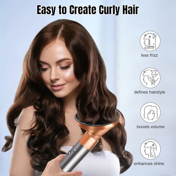 INF Diffuser til Curls Dyson Airwrap HS01/05 Guld