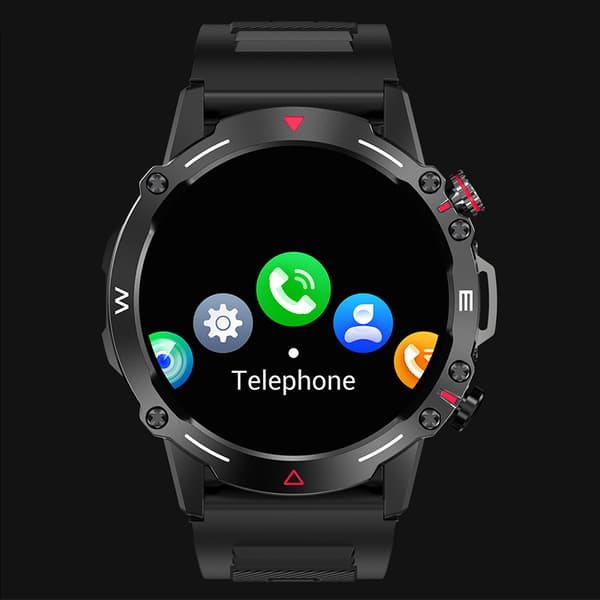 Smartwatch / sportklocka med Bluetooth-samtal Black Black