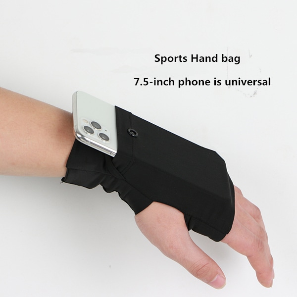 Vattentät Polyester Running Wrist Pouch Höger hand