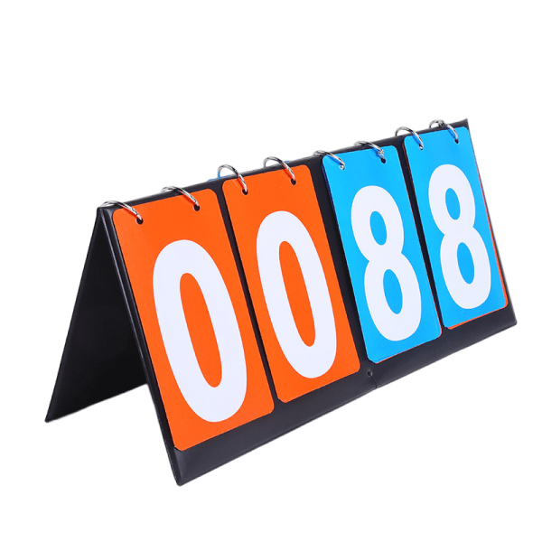 Bærbare udendørs scoreflipkort 4-cifret resultattavle til basket Flerfärgad
