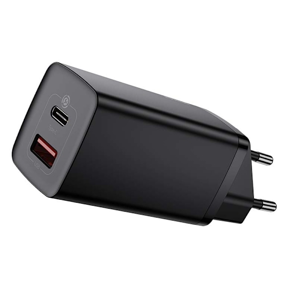 Snabbreseladdare Baseus GaN2 Lite USB+C 65W EU (svart)