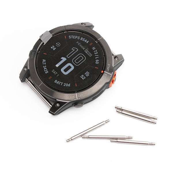 26 mm:n jousirannekkeet Garmin Fenix 6X Pro-, Epix- ja Tactix-kelloihin - Pikakiinnitteiset rannekkeen tapit