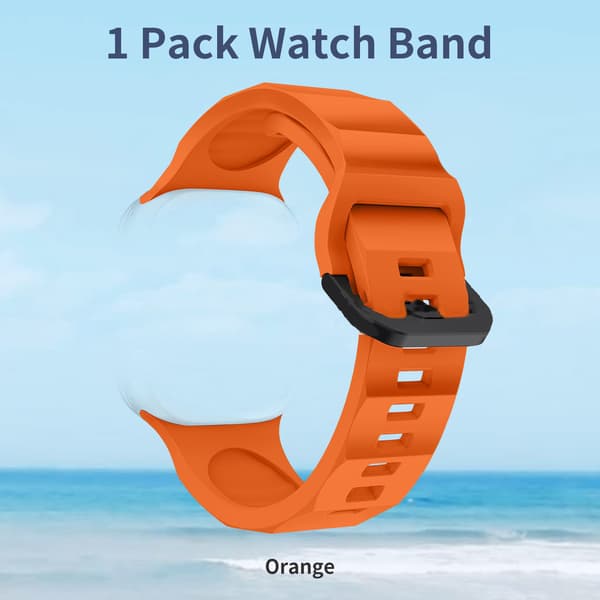 Silikonearmbånd til Apple iWatch 9 Orange S Orange S