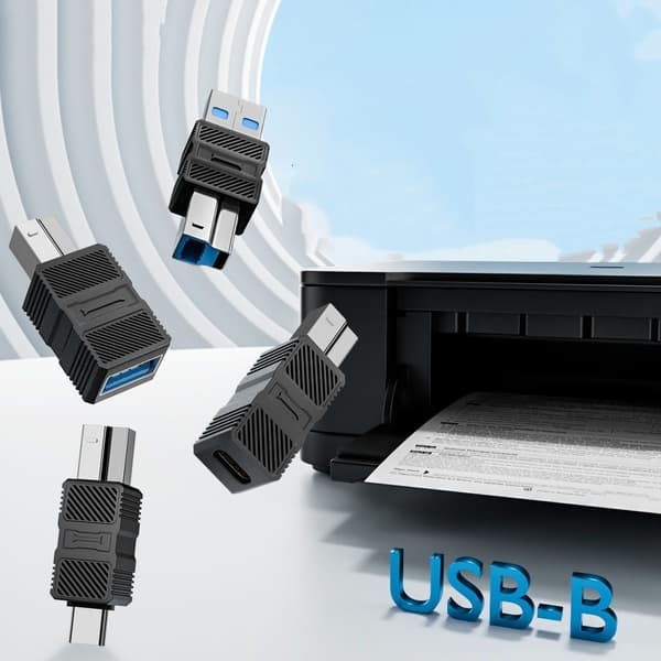 USB 3.0 B Han(M) til A Han(USB-M) Adapter (2-pak)