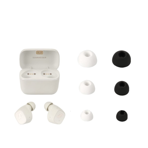3 par trådlösa Bluetooth Headset Öronsnäckor Silikon Svart  Senn Svart