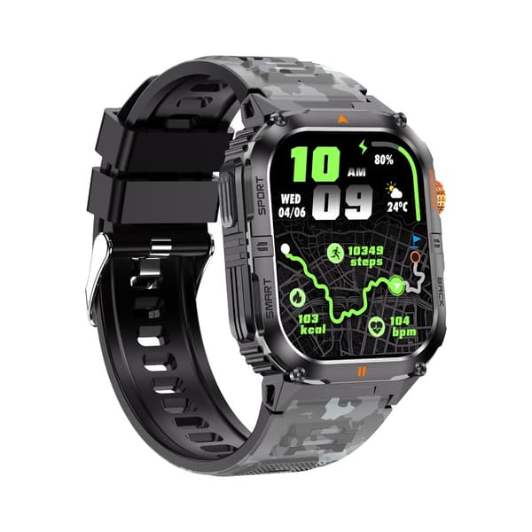 Multifunktionell Smartwatch med Hälsoövervakning & Bluetooth-Samtalsfunktioner kompatibel med Android och iOS White+Black White+Black