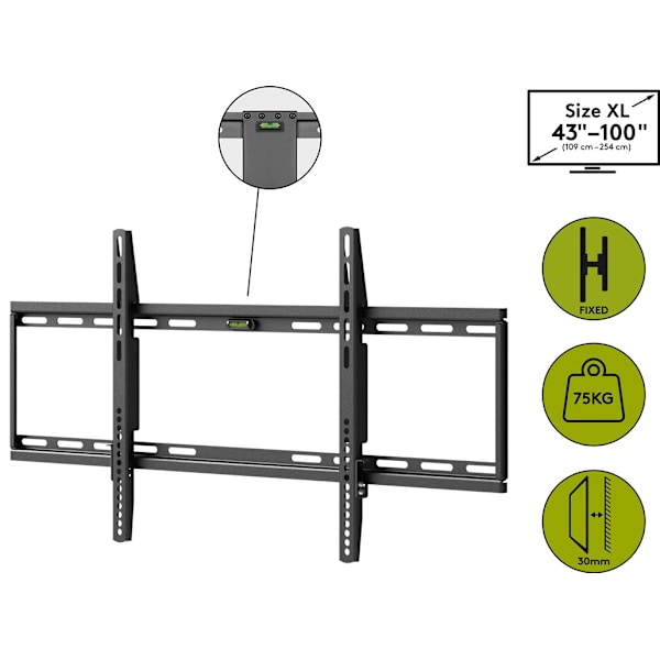 TV-väggfäste Basic FIXED (XL)