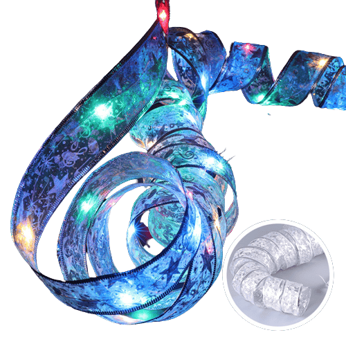 4 m Julbandsljus,  flexibel julgransdekoration Silver Silver