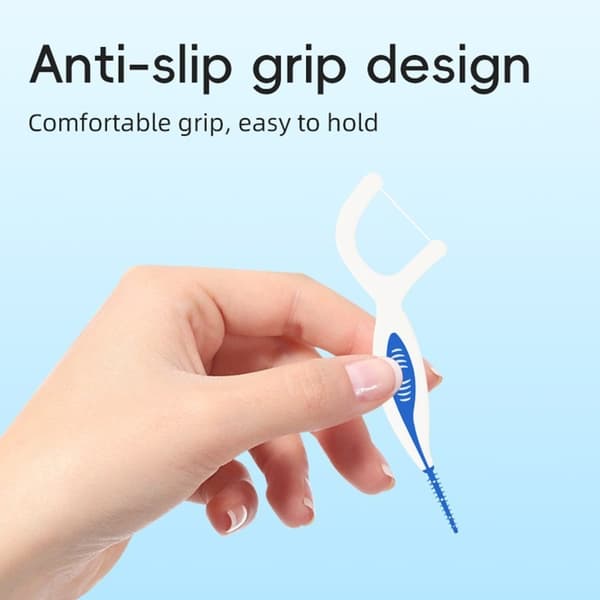 Engångstandtrådsbyglar - 50-pack, PP & Nylon, 2-i-1 Ortodontisk Tandtråd