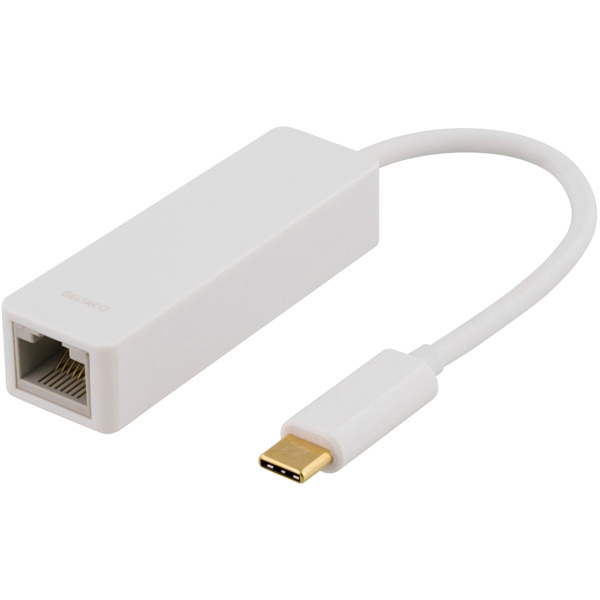 USB 3.1 network adapter, Gigabit, 1xRJ45, USB Type C, white