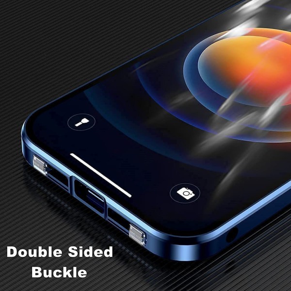Dubbelsidigt spänne HD-telefonfodral magnetisk värmeavledning för iPhone iPhone 15 Plus Svart 16.5 x 8 x 1 cm