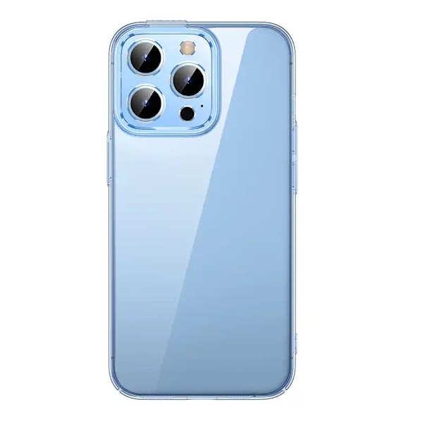 Puhelimen kuori Baseus Crystal iPhone 13 Prolle (läpinäkyvä), jossa karkaistu lasi näytönsuoja ja puhdistussarja