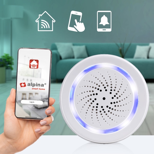 WiFi Smart Inomhussiren 90dB