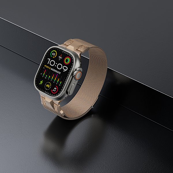 Rustfrit stålurrem til Apple Watch 42/44/45/49 mm Rose guld