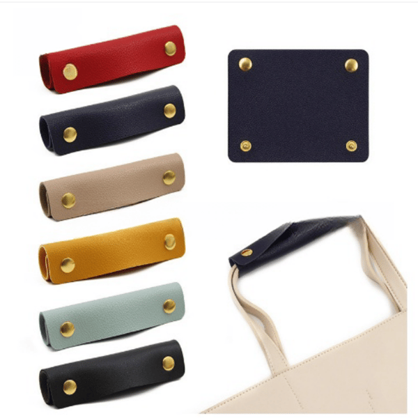 Handtag i 2-pack PU-läderväska med antisladdgrepp Black Black