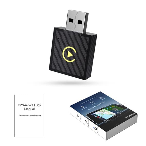 Smart Carplay & Android Auto Trådlös Adapter Box: 2-i-1 Lösning för smidig bilanslutning, kompatibel med bilar som stöder trådbunden Carplay