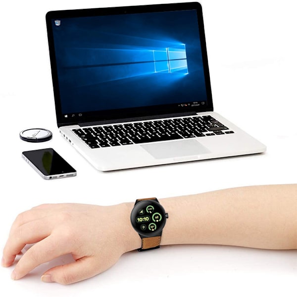 Rem i ægte læder til Google Pixel Watch 3 (45 mm) - Brun