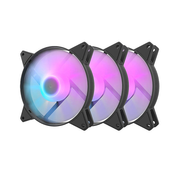 Datorfläktset Darkflash C6, RGB, 3in1 120x120 (svart)