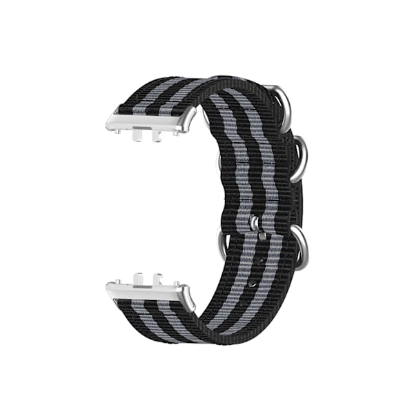 Samsung Fit3 SM-R390 Nylon lærredsbånd Sort+grå