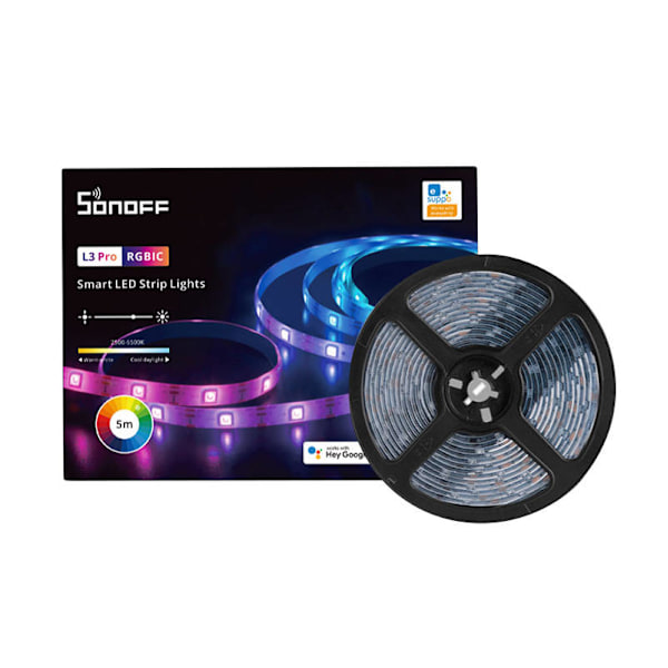 Smart WiFi RGBIC LED-ljusremsa Sonoff L3 Pro 5m