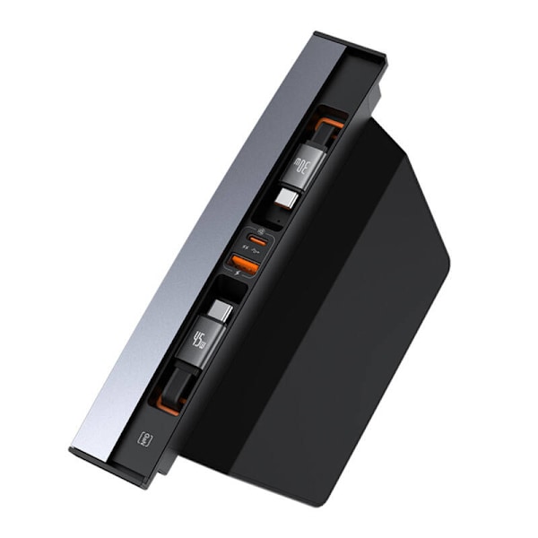 Hub Baseus T-Space med USB-C til USB-C kabler til Tesla Cars (sort)